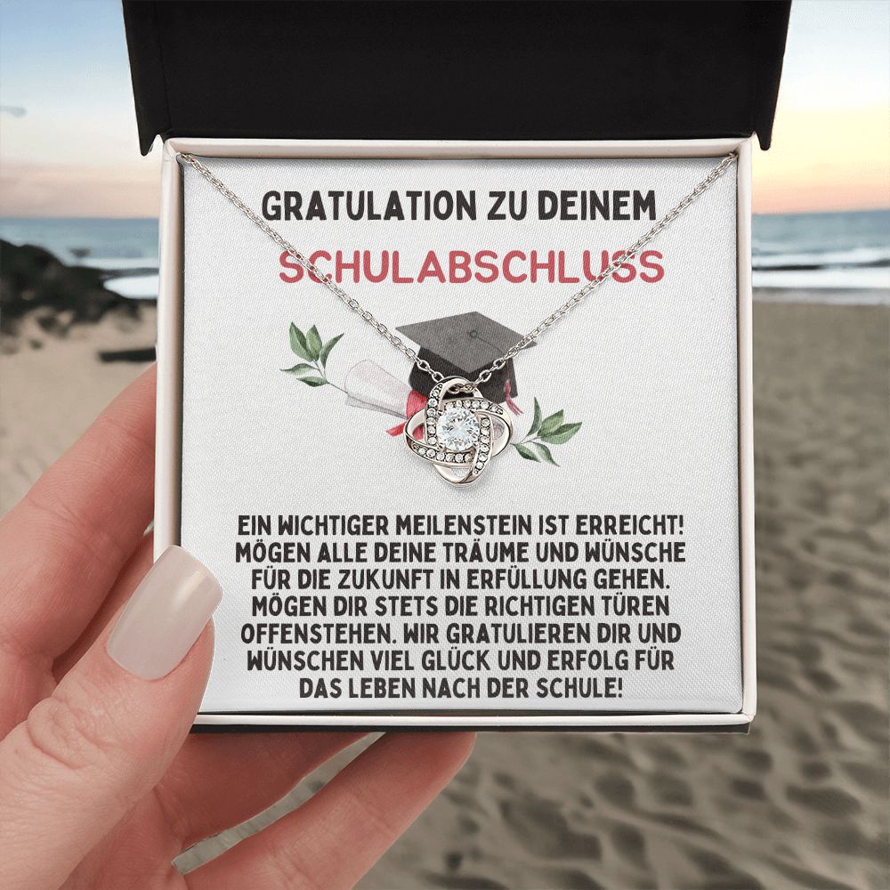GRATULATION ZU DEINEM SCHULABSCHLUSS | Liebesknoten Halskette