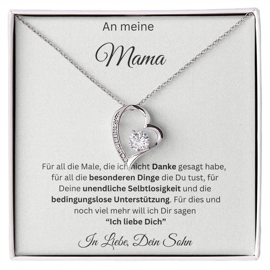 An Meine Mama - Ich Liebe Dich - Forever Love Halskette