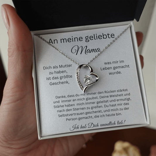 An Meine Geliebte Mama | Danke Dass Du Mir Immer Den Rücken Stärkst | Forever Love Necklace