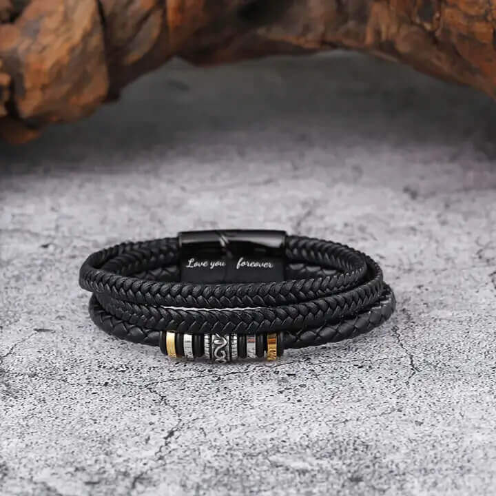 An Unseren Sohn Zur Bestandenen Prüfung| Herzlichen Glückwunsch | Luxus Leder Armband