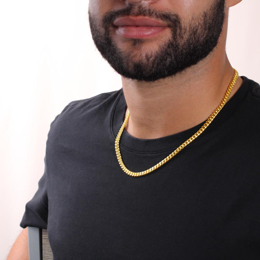 An meinen Sohn | Vergiss Nie Dass Ich Dich Liebe | Cuban Link Kette