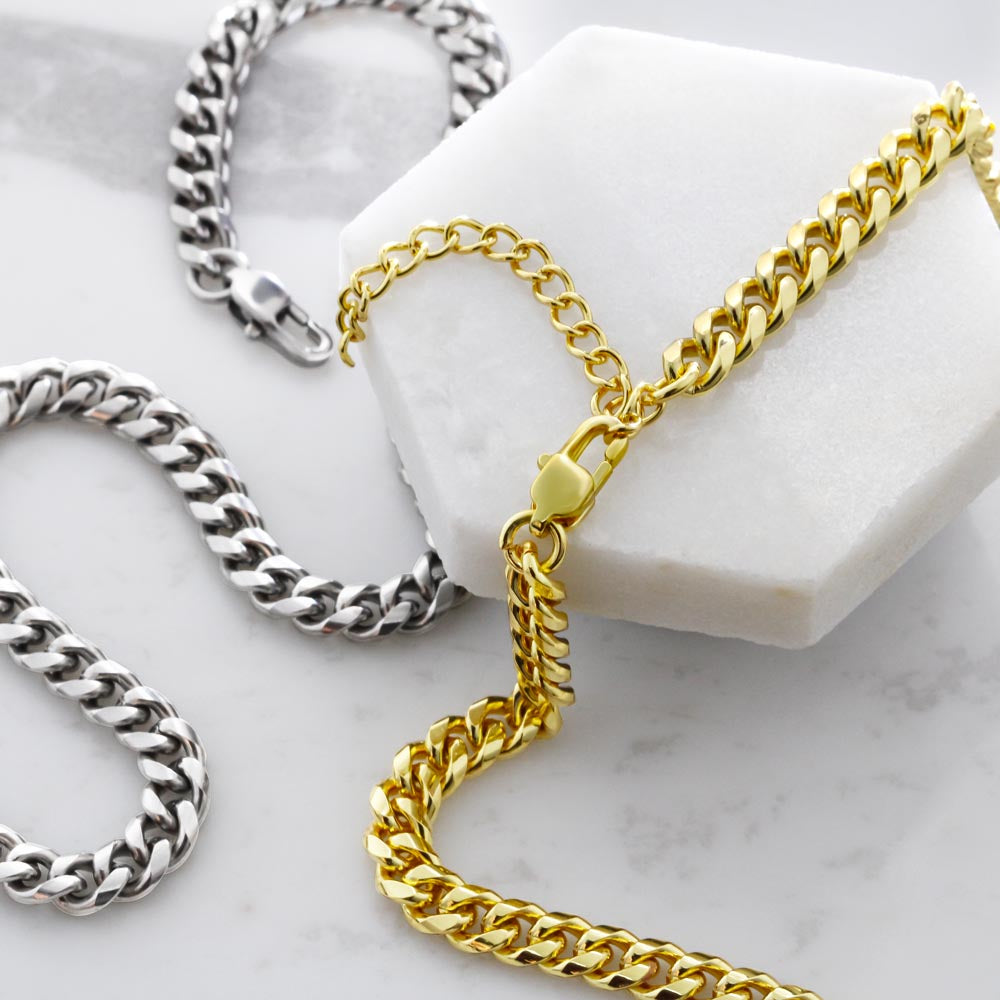 An meinen Sohn | Vergiss Nie Dass Ich Dich Liebe | Cuban Link Kette