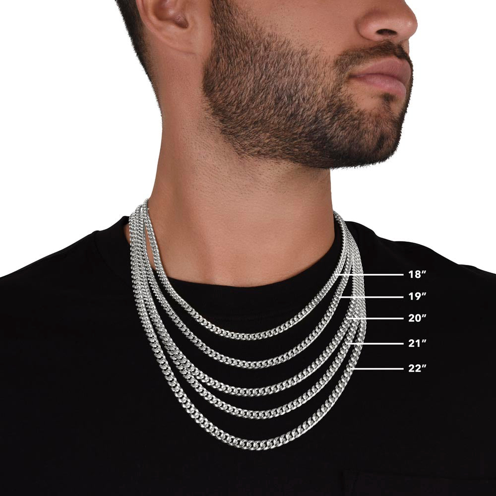 An Meinen Schn | Denke Niemals Dass Du Allein Bist | Cuban Link Kette