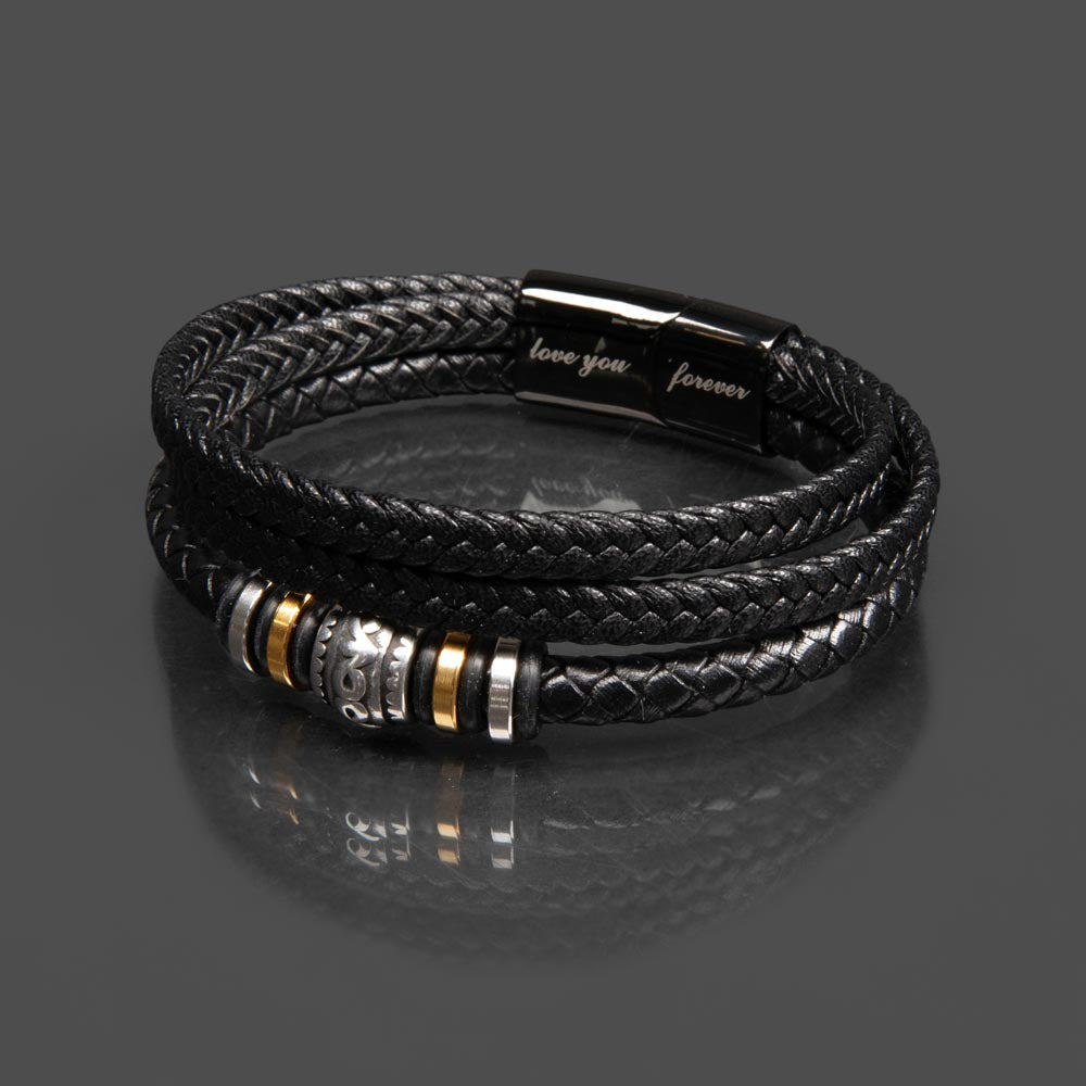 An Meinen Sohn |  Sei Furchtlos | Luxus Leder Armband