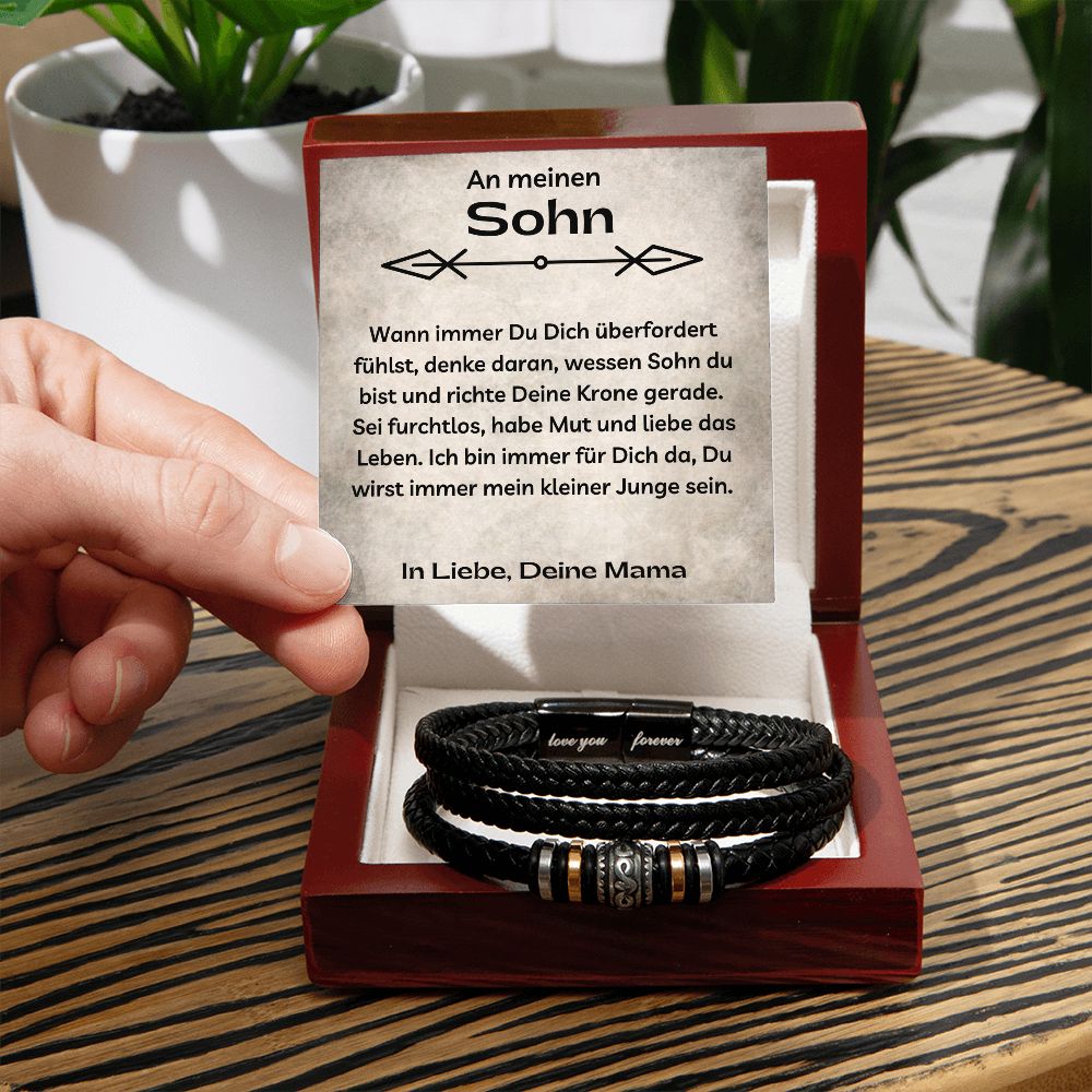 An Meinen Sohn |  Sei Furchtlos | Luxus Leder Armband